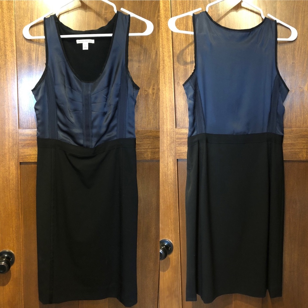 Navy and black Banana Republic sheath dress